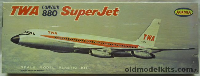 Aurora 1/103 Convair 880 SuperJet TWA, 384-250 plastic model kit